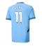 Moški Manchester City Jeremy Doku #11 Replika nogometni dresi Domači 2024-25 Kratek Rokav