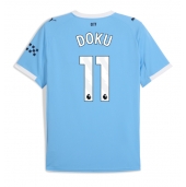 Moški Manchester City Jeremy Doku #11 Replika nogometni dresi Domači 2025-26 Kratek Rokav