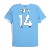 Moški Manchester City Nico Gonzalez #14 Replika nogometni dresi Domači 2025-26 Kratek Rokav