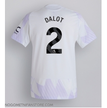 Moški Manchester United Diogo Dalot #2 Replika nogometni dresi Gostujoči 2025-26 Kratek Rokav