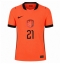 Moški Nizozemska Frenkie de Jong #21 Replika nogometni dresi Domači SP 2026 Kratek Rokav