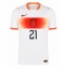 Moški Nizozemska Frenkie de Jong #21 Replika nogometni dresi Gostujoči SP 2026 Kratek Rokav