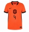 Moški Nizozemska Virgil van Dijk #4 Replika nogometni dresi Domači SP 2026 Kratek Rokav