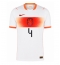 Moški Nizozemska Virgil van Dijk #4 Replika nogometni dresi Gostujoči SP 2026 Kratek Rokav