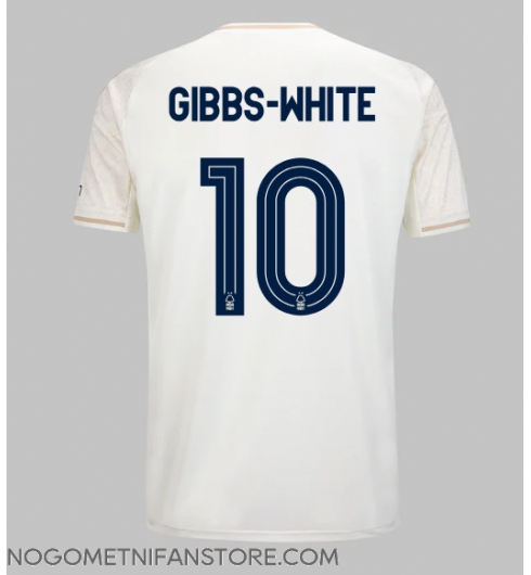 Moški Nottingham Forest Morgan Gibbs-White #10 Replika nogometni dresi Gostujoči 2025-26 Kratek Rokav Moški Nottingham Forest Morgan Gibbs-White #10 Replika nogometni dresi Gostujoči 2025-26 Kratek Rokav