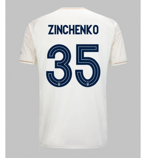 Moški Nottingham Forest Oleksandr Zinchenko #35 Replika nogometni dresi Gostujoči 2025-26 Kratek Rokav Moški Nottingham Forest Oleksandr Zinchenko #35 Replika nogometni dresi Gostujoči 2025-26 Kratek Rokav