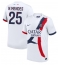 Moški Paris Saint-Germain Nuno Mendes #25 Replika nogometni dresi Gostujoči 2024-25 Kratek Rokav