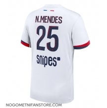 Moški Paris Saint-Germain Nuno Mendes #25 Replika nogometni dresi Gostujoči 2025-26 Kratek Rokav