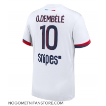 Moški Paris Saint-Germain Ousmane Dembele #10 Replika nogometni dresi Gostujoči 2025-26 Kratek Rokav