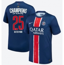 Moški Paris Saint-Germain Replika nogometni dresi Domači 2024-25 UCL Champions Kratek Rokav