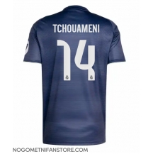 Moški Real Madrid Aurelien Tchouameni #14 Replika nogometni dresi Gostujoči 2025-26 Kratek Rokav