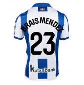 Moški Real Sociedad Brais Mendez #23 Replika nogometni dresi Domači 2024-25 Kratek Rokav