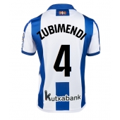 Moški Real Sociedad Martin Zubimendi #4 Replika nogometni dresi Domači 2024-25 Kratek Rokav