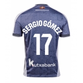 Moški Real Sociedad Sergio Gomez #17 Replika nogometni dresi Gostujoči 2025-26 Kratek Rokav