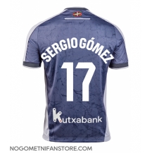 Moški Real Sociedad Sergio Gomez #17 Replika nogometni dresi Gostujoči 2025-26 Kratek Rokav
