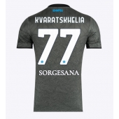 Moški SSC Napoli Khvicha Kvaratskhelia #77 Replika nogometni dresi Tretji 2024-25 Kratek Rokav
