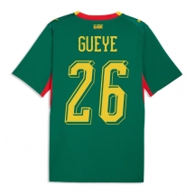 Moški Senegal Pape Gueye #26 Replika nogometni dresi Gostujoči SP 2026 Kratek Rokav