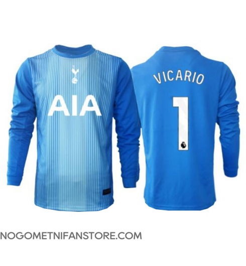Moški Tottenham Hotspur Guglielmo Vicario #1 Vratar Replika nogometni dresi Gostujoči 2025-26 Dolgi Rokav Moški Tottenham Hotspur Guglielmo Vicario #1 Vratar Replika nogometni dresi Gostujoči 2025-26 Dolgi Rokav
