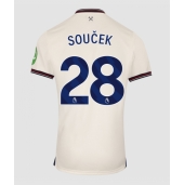 Moški West Ham United Tomas Soucek #28 Replika nogometni dresi Gostujoči 2025-26 Kratek Rokav