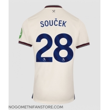 Moški West Ham United Tomas Soucek #28 Replika nogometni dresi Gostujoči 2025-26 Kratek Rokav