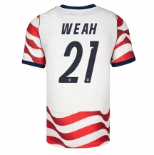 Moški Združene države Timothy Weah #21 Replika nogometni dresi Domači SP 2026 Kratek Rokav