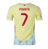 Moški Španija Alvaro Morata #7 Replika nogometni dresi Gostujoči EP 2024 Kratek Rokav