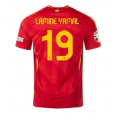 Moški Španija Lamine Yamal #19 Replika nogometni dresi Domači EP 2024 Kratek Rokav