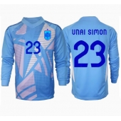 Moški Španija Unai Simon #23 Vratar Replika nogometni dresi Domači EP 2024 Dolgi Rokav