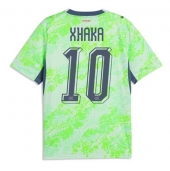 Moški Švica Granit Xhaka #10 Replika nogometni dresi Gostujoči SP 2026 Kratek Rokav