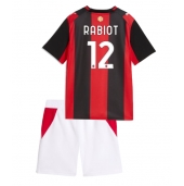 Otroški AC Milan Adrien Rabiot #12 Replika nogometni dresi kompleti Domači 2026-27 Kratek Rokav (+ hlače)