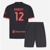 Otroški AC Milan Adrien Rabiot #12 Replika nogometni dresi kompleti Tretji 2026-27 Kratek Rokav (+ hlače)