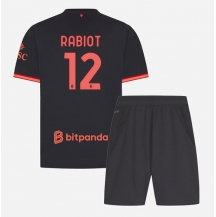 Otroški AC Milan Adrien Rabiot #12 Replika nogometni dresi kompleti Tretji 2026-27 Kratek Rokav (+ hlače)