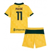 Otroški AC Milan Christian Pulisic #11 Replika nogometni dresi kompleti Tretji 2025-26 Kratek Rokav (+ hlače)