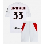 Otroški AC Milan Davide Bartesaghi #33 Replika nogometni dresi kompleti Gostujoči 2026-27 Kratek Rokav (+ hlače)