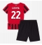 Otroški AC Milan Emerson Royal #22 Replika nogometni dresi kompleti Domači 2024-25 Kratek Rokav (+ hlače)