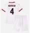 Otroški AC Milan Ismael Bennacer #4 Replika nogometni dresi kompleti Gostujoči 2024-25 Kratek Rokav (+ hlače)