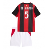 Otroški AC Milan Koni De Winter #5 Replika nogometni dresi kompleti Domači 2026-27 Kratek Rokav (+ hlače)