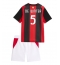 Otroški AC Milan Koni De Winter #5 Replika nogometni dresi kompleti Domači 2026-27 Kratek Rokav (+ hlače)