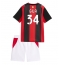 Otroški AC Milan Mario Gila #34 Replika nogometni dresi kompleti Domači 2026-27 Kratek Rokav (+ hlače)