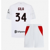 Otroški AC Milan Mario Gila #34 Replika nogometni dresi kompleti Gostujoči 2026-27 Kratek Rokav (+ hlače)