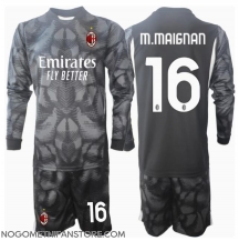 Otroški AC Milan Mike Maignan #16 Vratar Replika nogometni dresi kompleti Domači 2024-25 Dolgi Rokav (+ hlače)