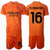 Otroški AC Milan Mike Maignan #16 Vratar Replika nogometni dresi kompleti Gostujoči 2024-25 Kratek Rokav (+ hlače)