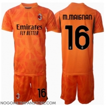 Otroški AC Milan Mike Maignan #16 Vratar Replika nogometni dresi kompleti Gostujoči 2024-25 Kratek Rokav (+ hlače)