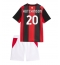 Otroški AC Milan Omari Hutchinson #20 Replika nogometni dresi kompleti Domači 2026-27 Kratek Rokav (+ hlače)