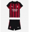 Otroški AC Milan Rafael Leao #10 Replika nogometni dresi kompleti Domači 2025-26 Kratek Rokav (+ hlače)