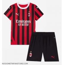 Otroški AC Milan Replika nogometni dresi kompleti Domači 2024-25 Kratek Rokav (+ hlače)