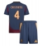Otroški AS Roma Bryan Cristante #4 Replika nogometni dresi kompleti Tretji 2024-25 Kratek Rokav (+ hlače)