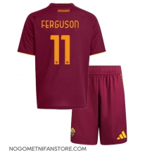 Otroški AS Roma Evan Ferguson #11 Replika nogometni dresi kompleti Domači 2025-26 Kratek Rokav (+ hlače)