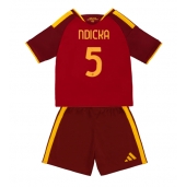 Otroški AS Roma Evan Ndicka #5 Replika nogometni dresi kompleti Domači 2026-27 Kratek Rokav (+ hlače)