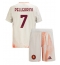 Otroški AS Roma Lorenzo Pellegrini #7 Replika nogometni dresi kompleti Gostujoči 2024-25 Kratek Rokav (+ hlače)